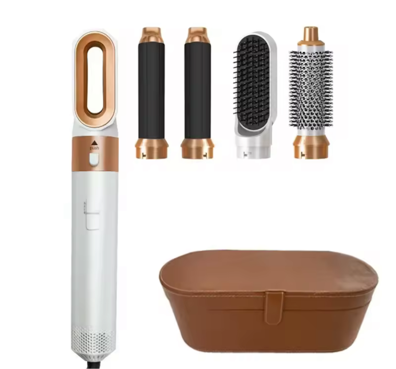 ✈️🧳 Kit voyage Gold: Brosse coiffante 5 en 1 Skaravine+ boîte de rangement✨